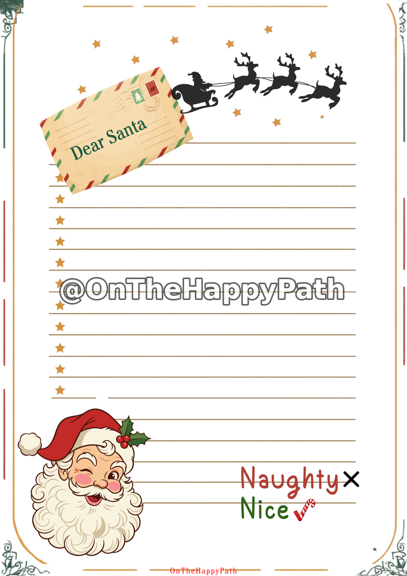 Dear Santa White Background