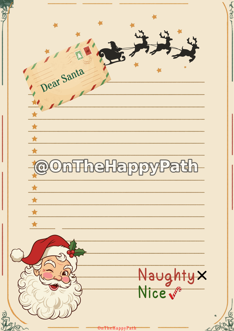 Dear Santa Parchment Background